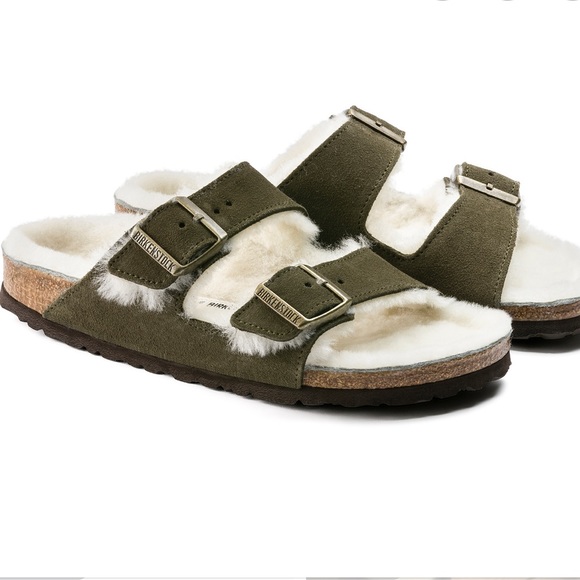 BIRKENSTOCK NEW SHEARLING FUR ARIZONA SANDALS - Picture 5 of 8